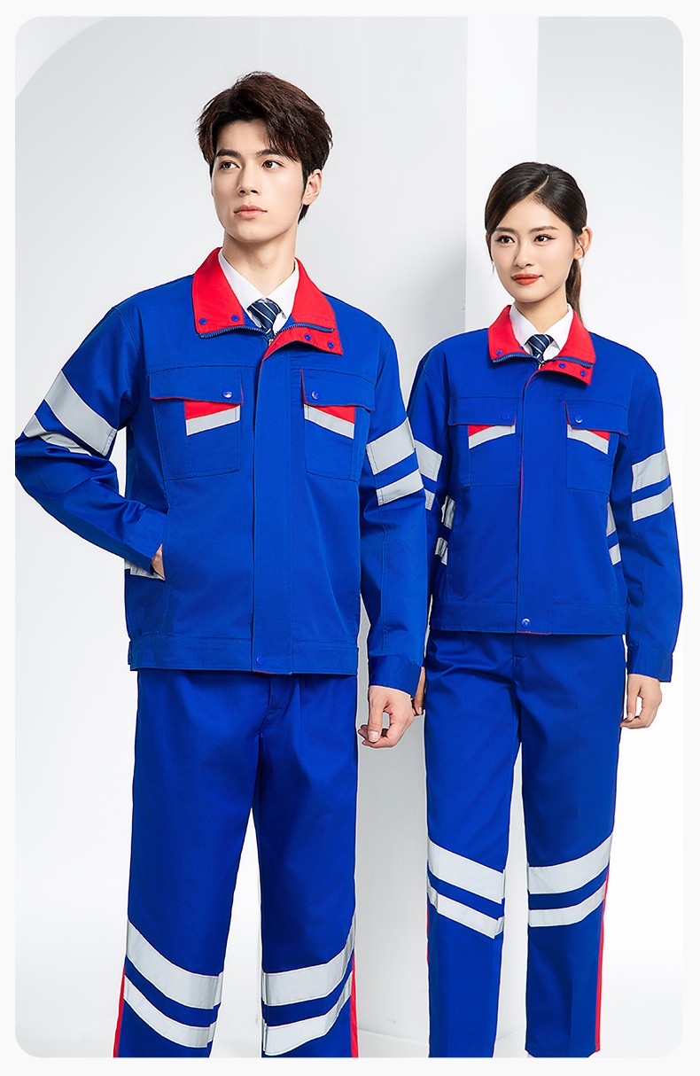 DM20149 春秋反光條長袖工作服男路政環衛園林綠化道路救援反光勞保服定制(圖15)