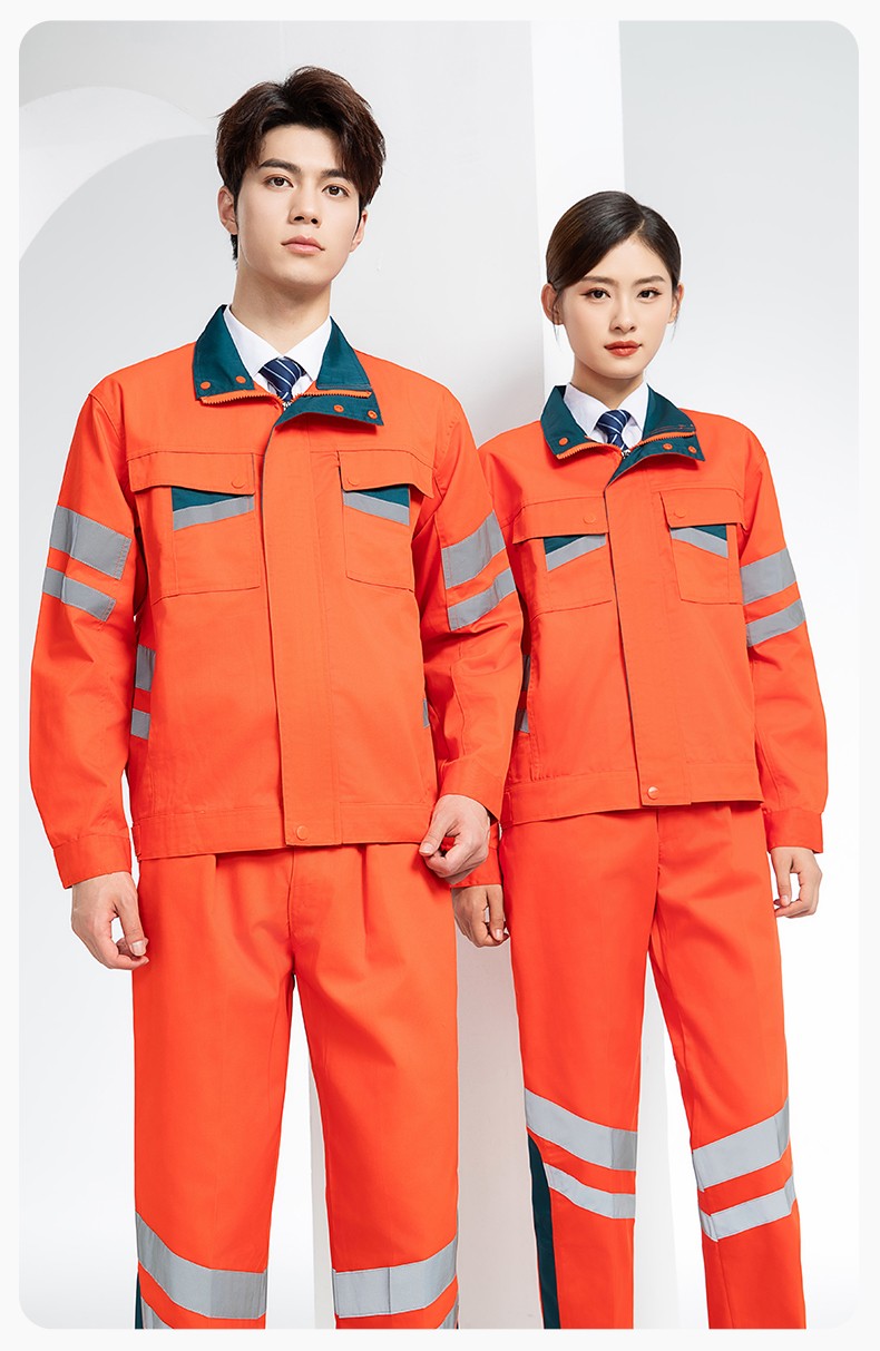 DM20149 春秋反光條長袖工作服男路政環衛園林綠化道路救援反光勞保服定制(圖14)