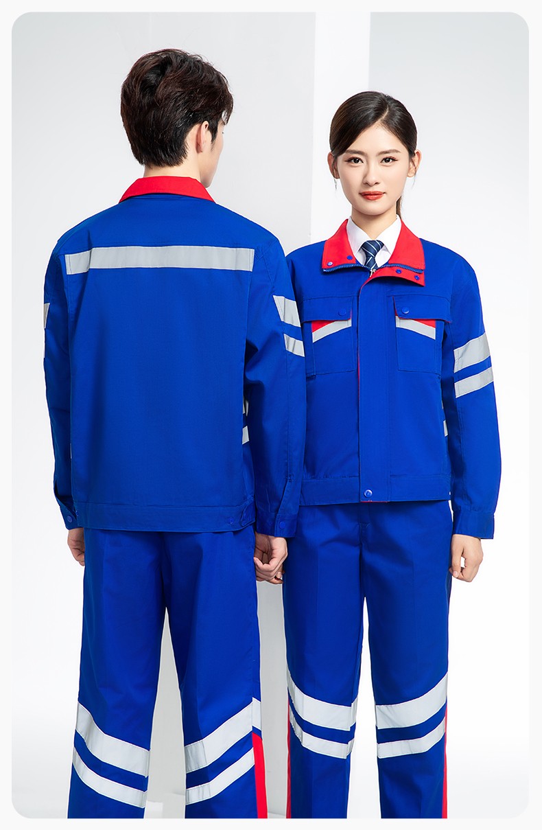 DM20149 春秋反光條長袖工作服男路政環衛園林綠化道路救援反光勞保服定制(圖16)