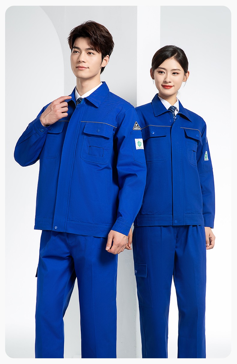 FJD8099 春秋純棉防靜電工作服套裝定制電網(wǎng)化工廠汽修車間耐磨反光勞保服(圖21)