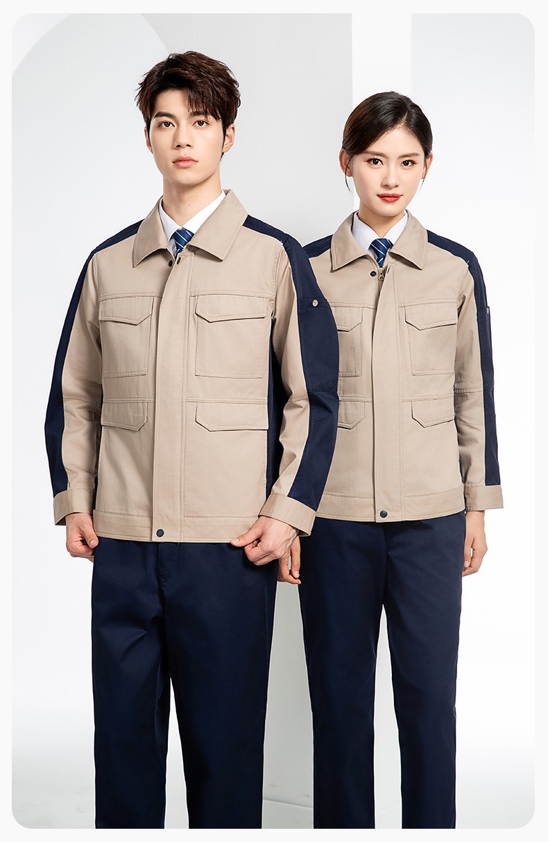 JC-3D02 春秋防靜電棉服定制工作服拼色工裝加油站機修車間廠服勞保工作服(圖12)