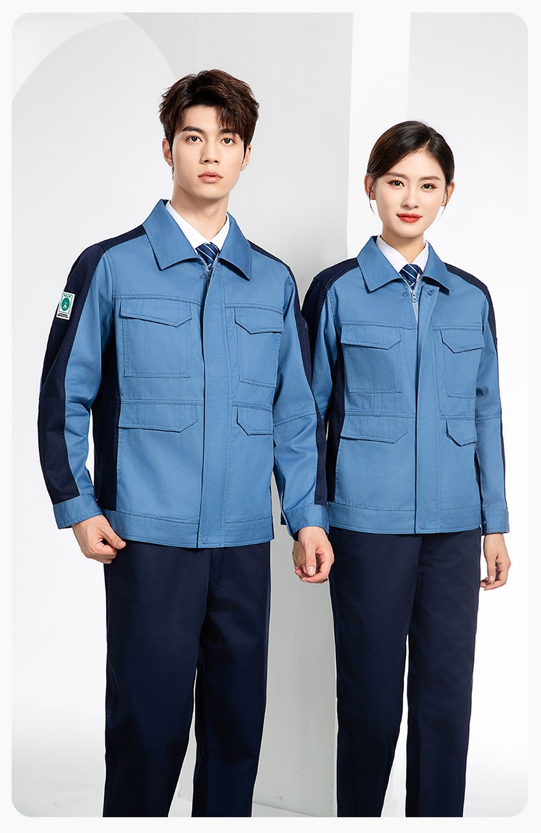 JC-3D02 春秋防靜電棉服定制工作服拼色工裝加油站機修車間廠服勞保工作服(圖20)