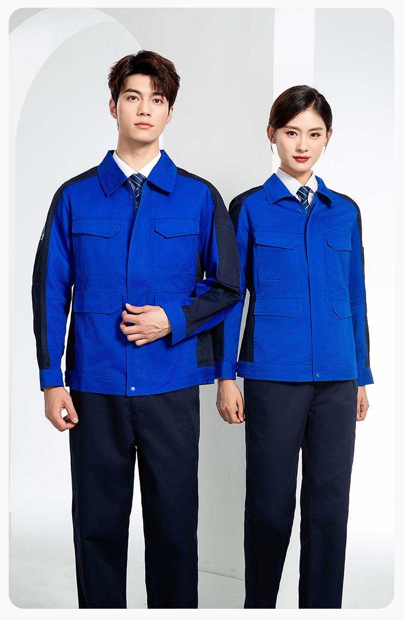 JC-3D02 春秋防靜電棉服定制工作服拼色工裝加油站機修車間廠服勞保工作服(圖21)