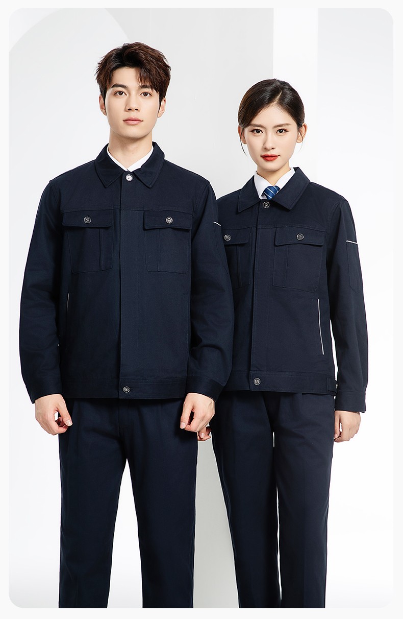 RD-8506 春秋純棉雙層帶網布耐磨透氣電焊工地干活工裝定制(圖13)