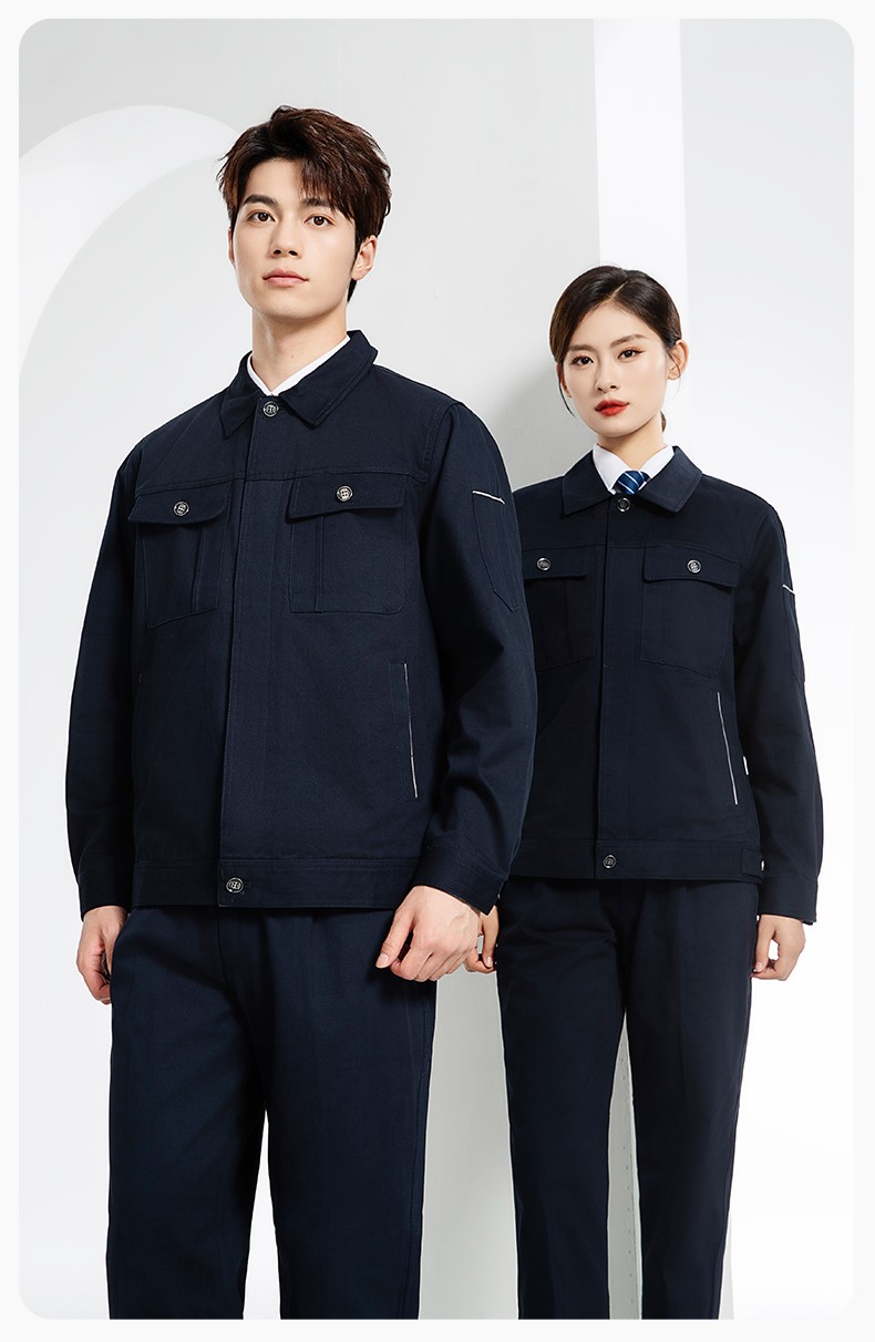 RD-8506 春秋純棉雙層帶網布耐磨透氣電焊工地干活工裝定制(圖14)