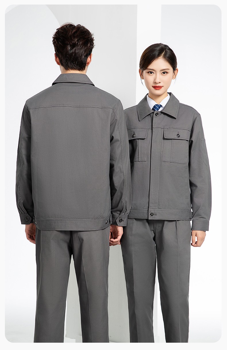 RD-8506 春秋純棉雙層帶網布耐磨透氣電焊工地干活工裝定制(圖16)