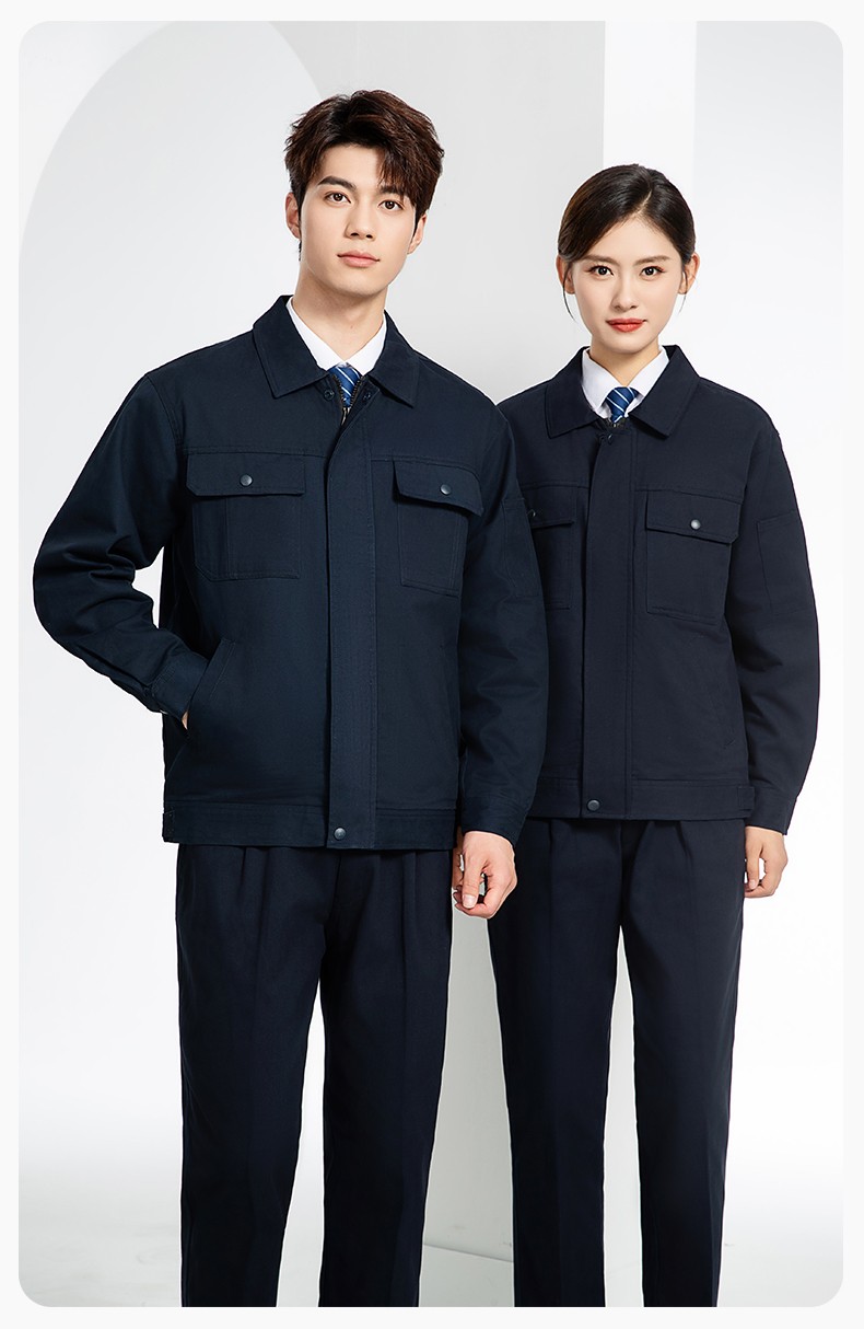 RD-8013 純棉電焊工作服套裝男秋冬款耐磨加厚車間汽車修理廠服勞保服工裝(圖13)