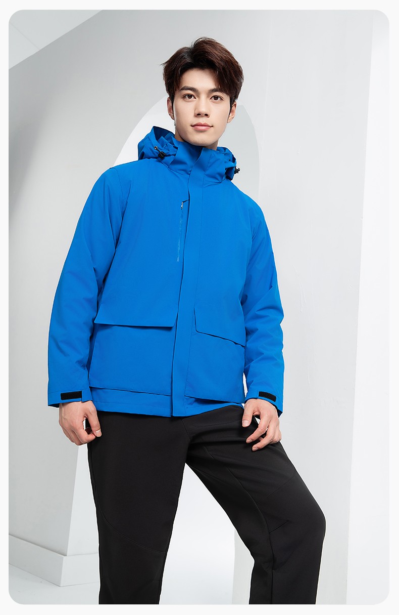 SW-9996 戶外三合一沖鋒衣秋冬加絨加厚男女同款搖粒絨沖鋒衣工作服定制(圖12)