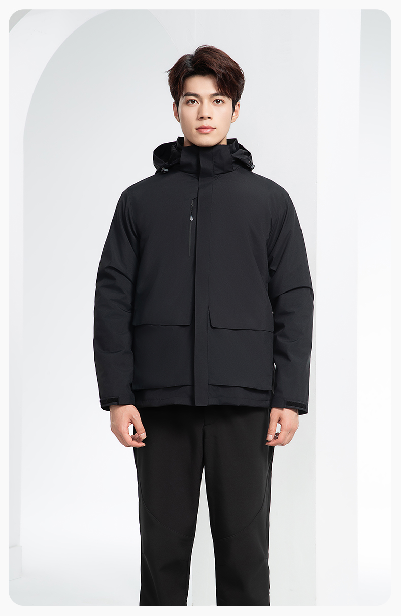 SW-9996 戶外三合一沖鋒衣秋冬加絨加厚男女同款搖粒絨沖鋒衣工作服定制(圖16)