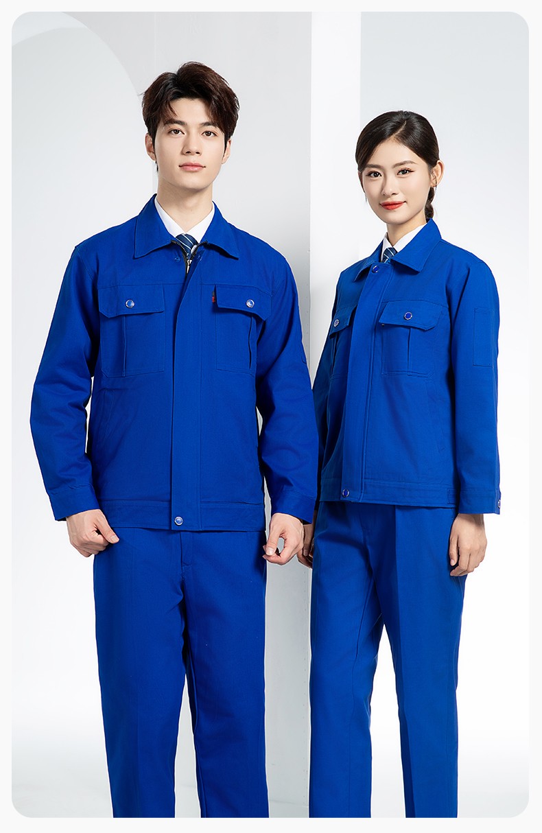 QM2094S 春秋純棉雙層工作服套裝定制耐磨全棉勞保服工裝上衣勞動廠服(圖13)