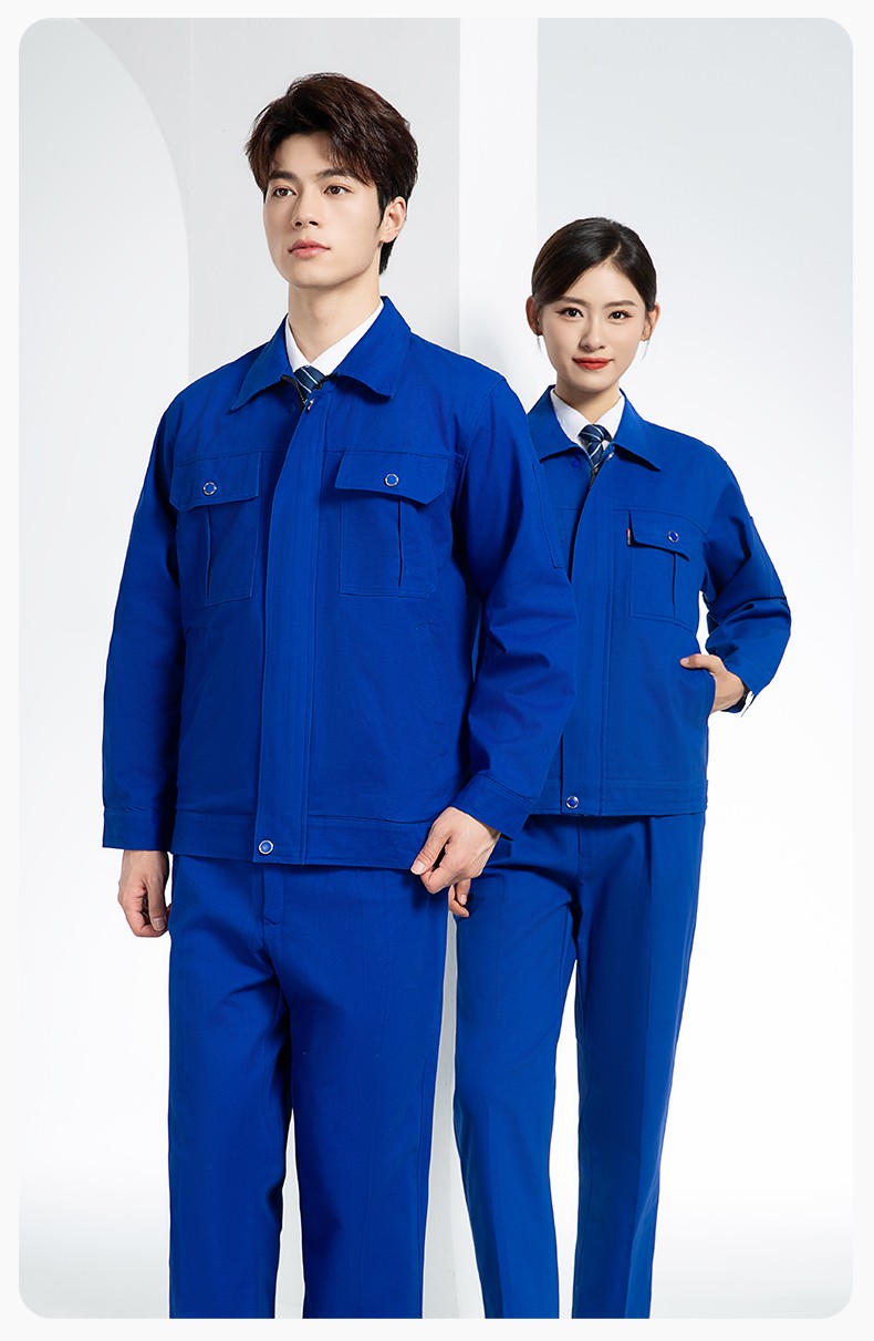 QM2094S 春秋純棉雙層工作服套裝定制耐磨全棉勞保服工裝上衣勞動廠服(圖14)