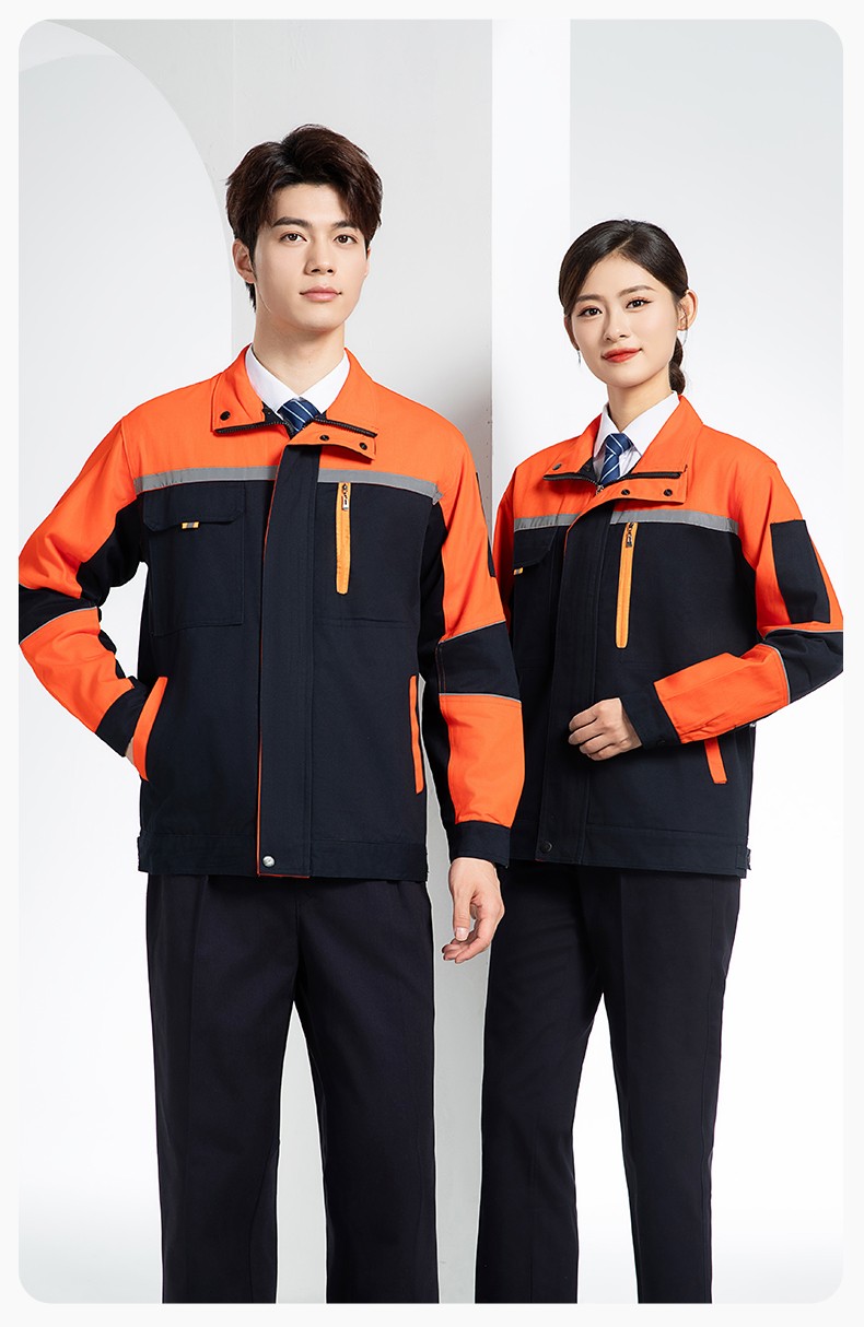 QM20129 純棉工作服套裝定制加厚耐磨長(zhǎng)袖勞保服汽修裝修工地電焊工裝(圖17)