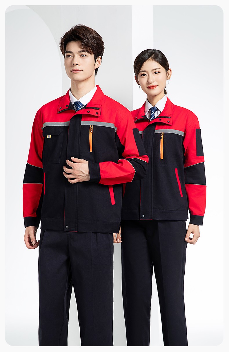 QM20129 純棉工作服套裝定制加厚耐磨長(zhǎng)袖勞保服汽修裝修工地電焊工裝(圖21)