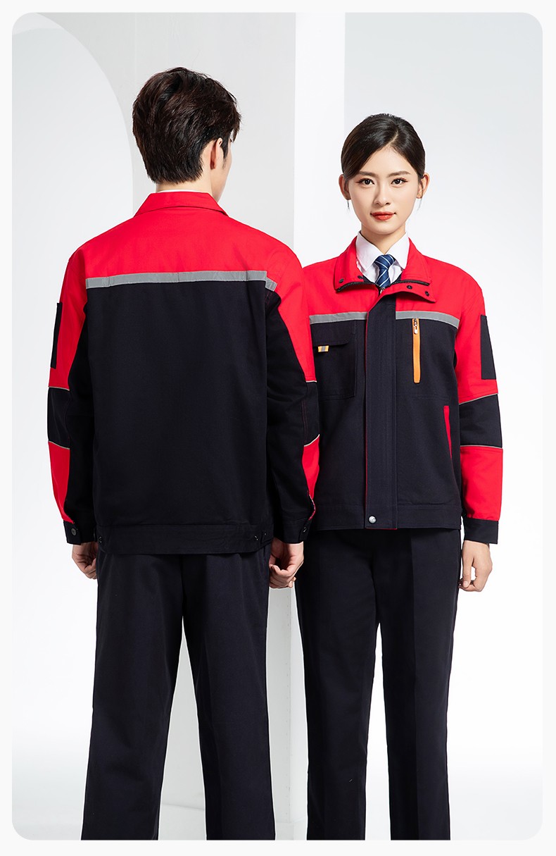 QM20129 純棉工作服套裝定制加厚耐磨長(zhǎng)袖勞保服汽修裝修工地電焊工裝(圖22)