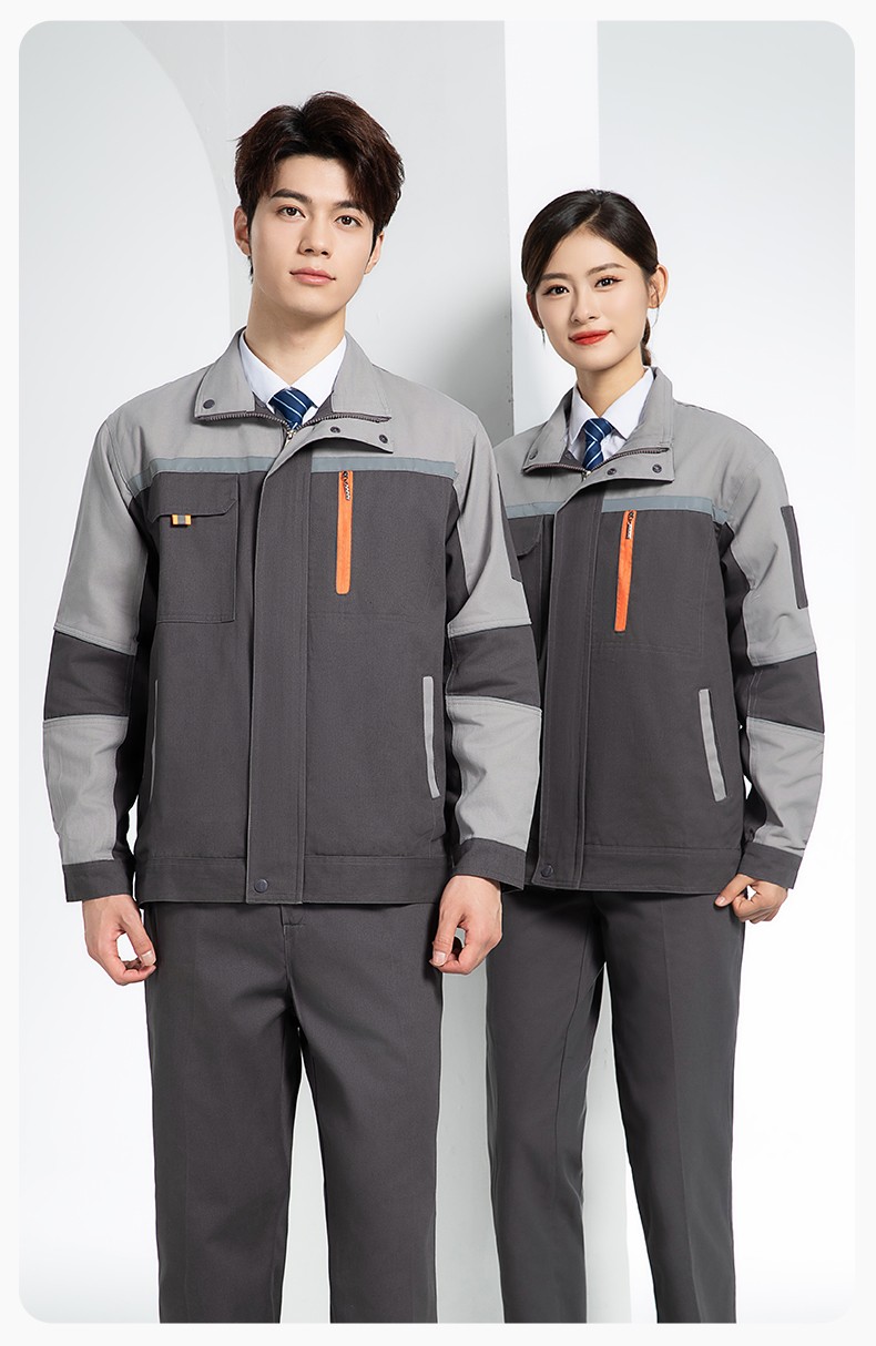 QM20129S 春秋雙層純棉工作服套裝男全棉帶里布加厚勞保服電焊工勞保服定制(圖16)