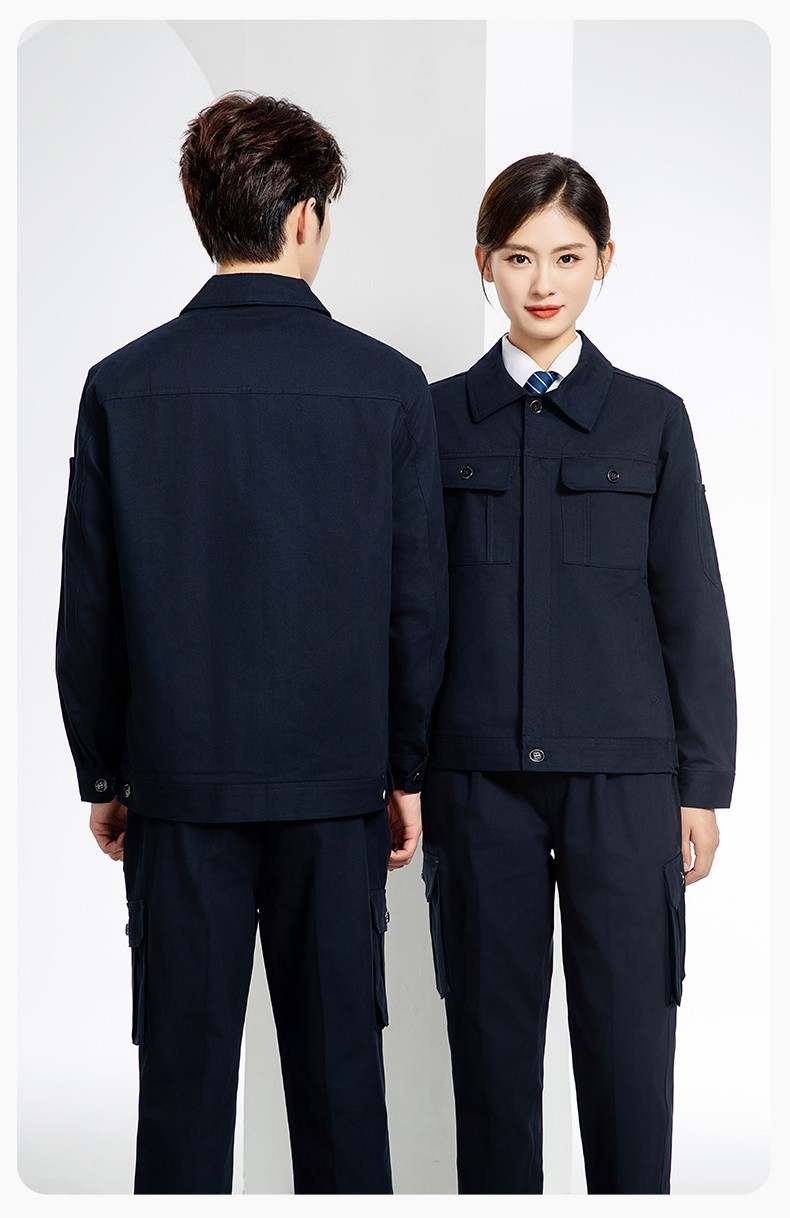 RD-506 春秋純棉電焊工作服套裝男印字長袖工裝耐磨車間全棉勞保服(圖15)