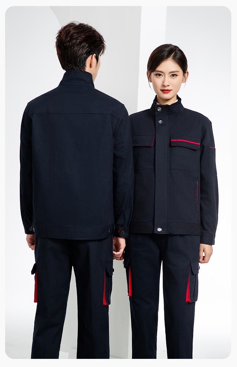 RD-507 純棉電焊工作服套裝男秋冬長袖工裝耐磨車間全棉工程服高端勞保服(圖17)