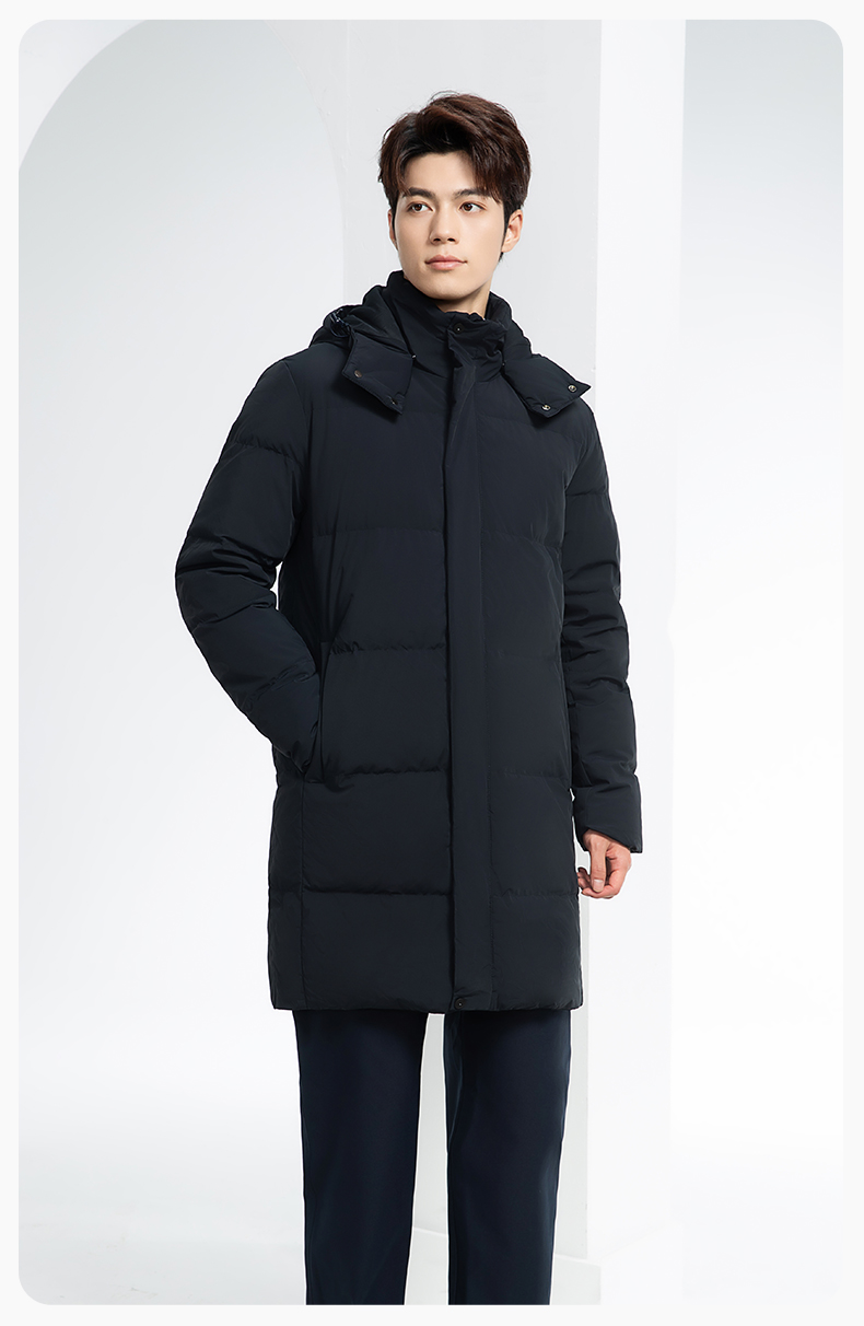 RH-6013 冬季羽絨長款棉衣工作服純色一體棉服工裝男女工廠商超團體服定制(圖15)