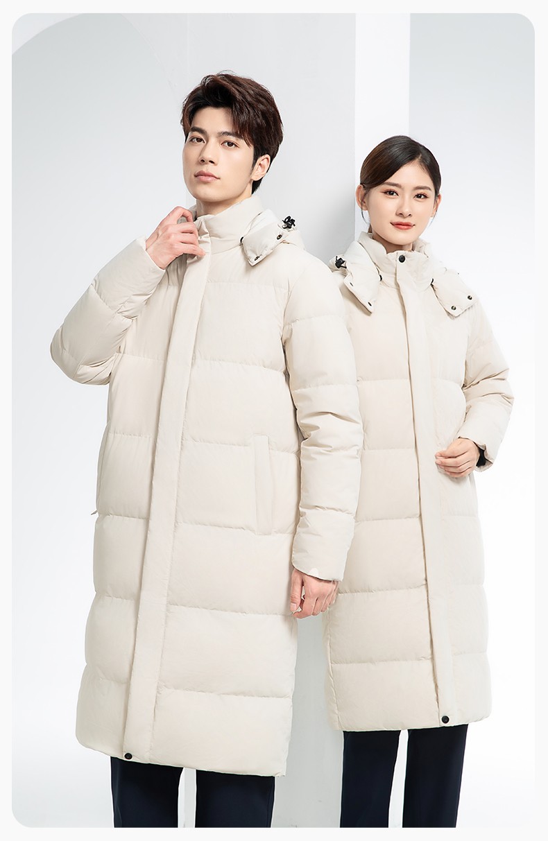 RH-6015 高端羽絨服工作服定制秋冬季中長款加絨加厚棉服銀行前臺長款外套(圖14)