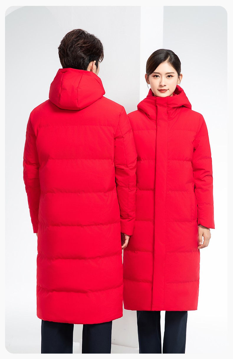RH-6011 加長(zhǎng)寬加厚80絨羽絨大衣 帽子可拆大紅(圖14)