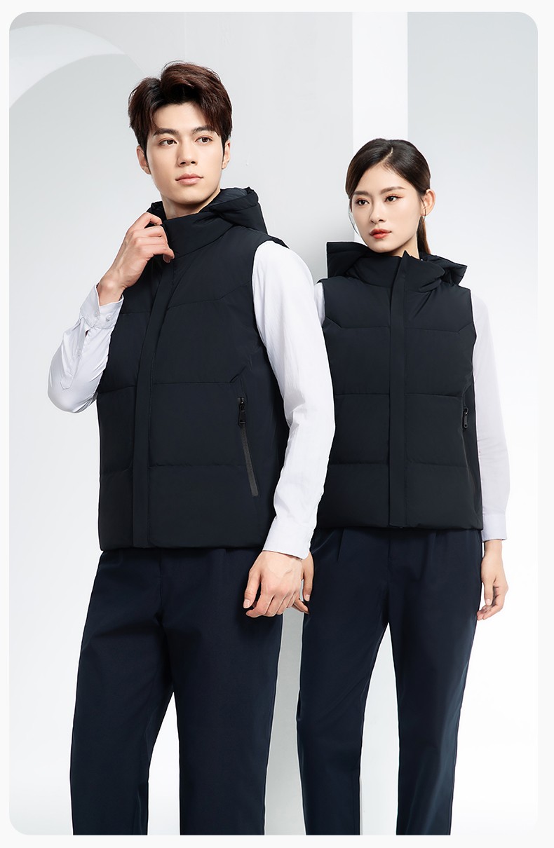 RH-8001 羽絨馬甲工作服加厚保暖秋冬工裝車間企業團體工裝馬夾定制勞保服(圖15)