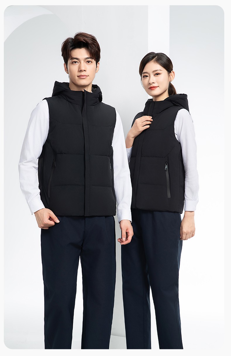 RH-8001 羽絨馬甲工作服加厚保暖秋冬工裝車間企業團體工裝馬夾定制勞保服(圖13)