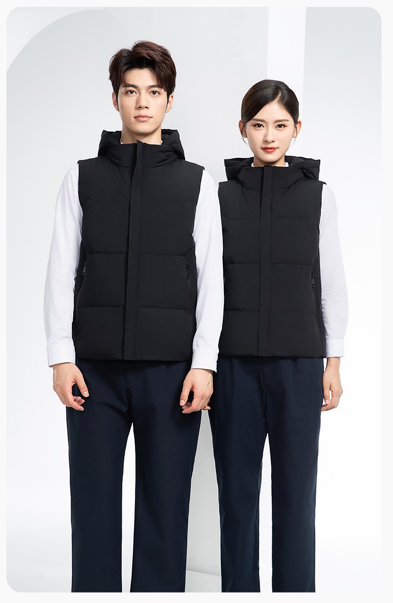 RH-8001 羽絨馬甲工作服加厚保暖秋冬工裝車間企業團體工裝馬夾定制勞保服(圖14)