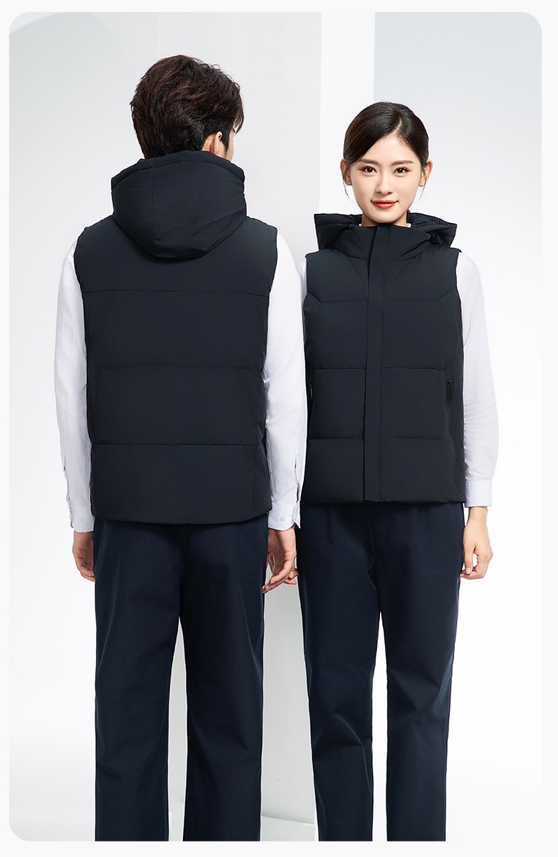 RH-8001 羽絨馬甲工作服加厚保暖秋冬工裝車間企業團體工裝馬夾定制勞保服(圖17)