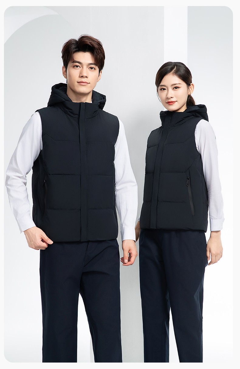 RH-8001 羽絨馬甲工作服加厚保暖秋冬工裝車間企業團體工裝馬夾定制勞保服(圖16)