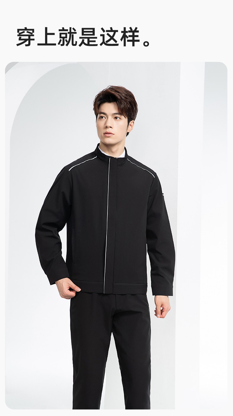 YJ-5608XM 軟殼沖鋒衣工作服春秋套裝男純色防風(fēng)工裝企業(yè)團(tuán)體服機(jī)修服定制(圖14)
