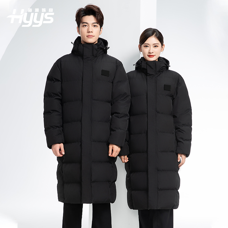 YJ-8903 冬季一體長款棉服加厚保暖學生防寒服定制