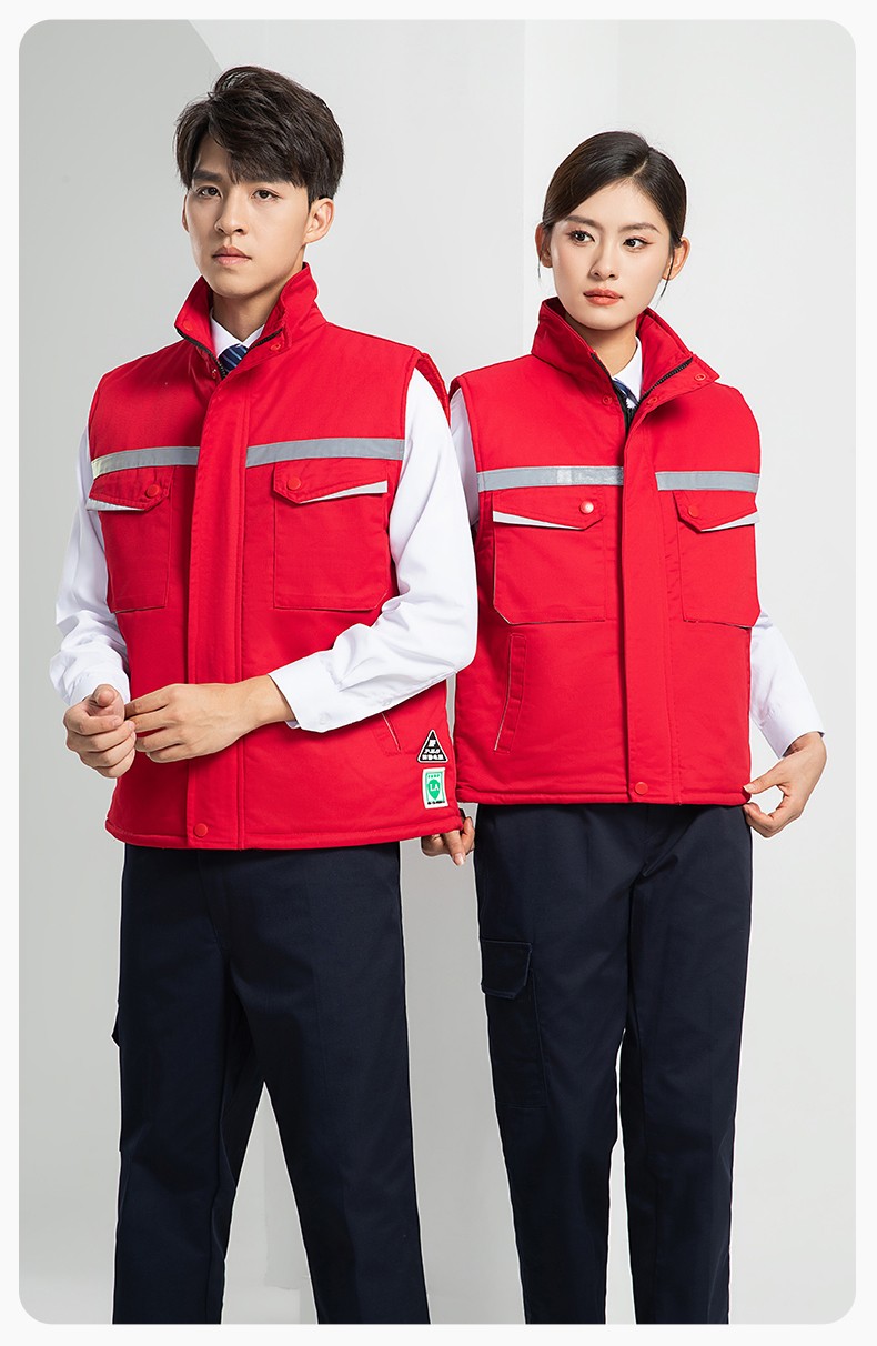LW-9983  防靜電秋冬工程棉馬甲工裝團體廣告志愿者義工馬夾背心工作服定制(圖16)