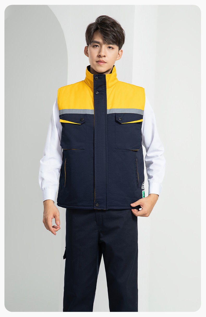 LW-9983  防靜電秋冬工程棉馬甲工裝團體廣告志愿者義工馬夾背心工作服定制(圖17)