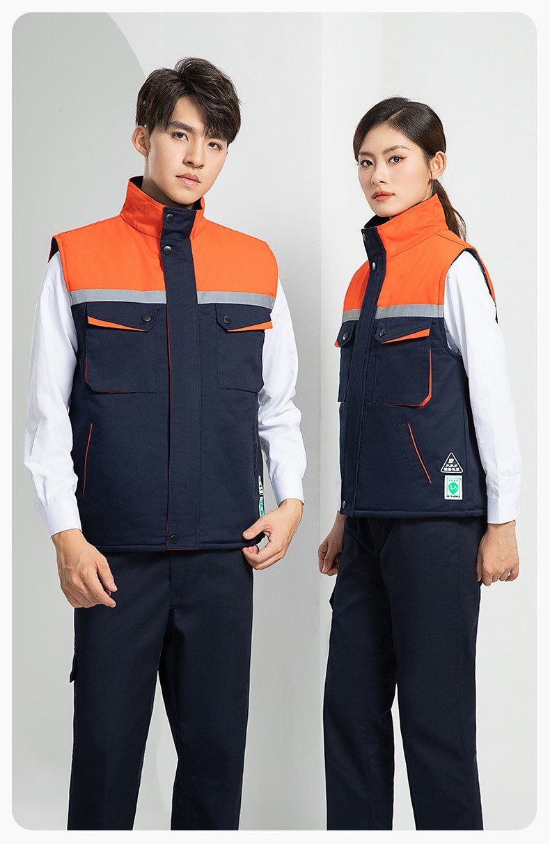 LW-9983  防靜電秋冬工程棉馬甲工裝團體廣告志愿者義工馬夾背心工作服定制(圖20)