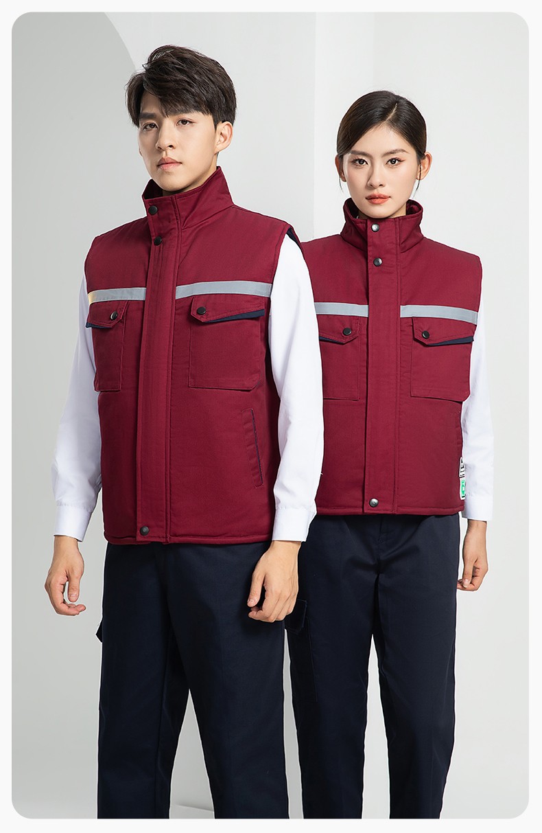 LW-9983  防靜電秋冬工程棉馬甲工裝團體廣告志愿者義工馬夾背心工作服定制(圖26)