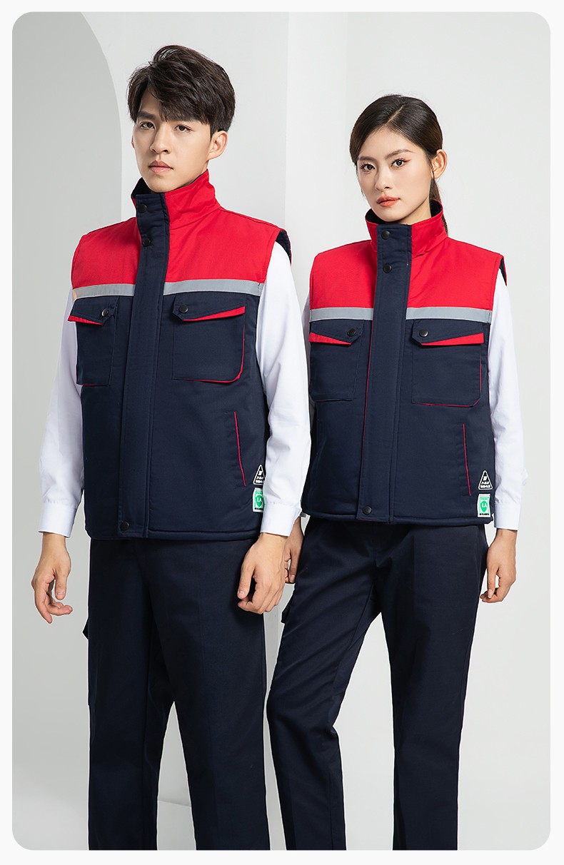 LW-9983  防靜電秋冬工程棉馬甲工裝團體廣告志愿者義工馬夾背心工作服定制(圖28)