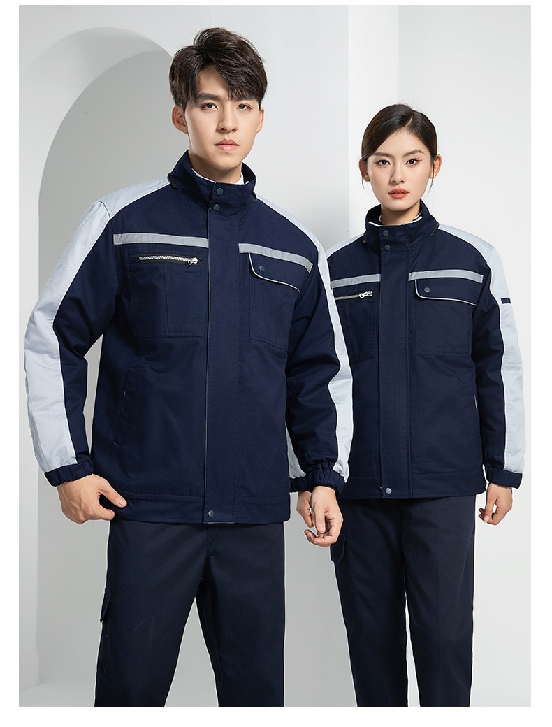 LW-8869Y 冬季羽絨內膽工作服棉服定制工廠車間戶外男保溫反光條保暖棉襖棉衣工作服(圖23)