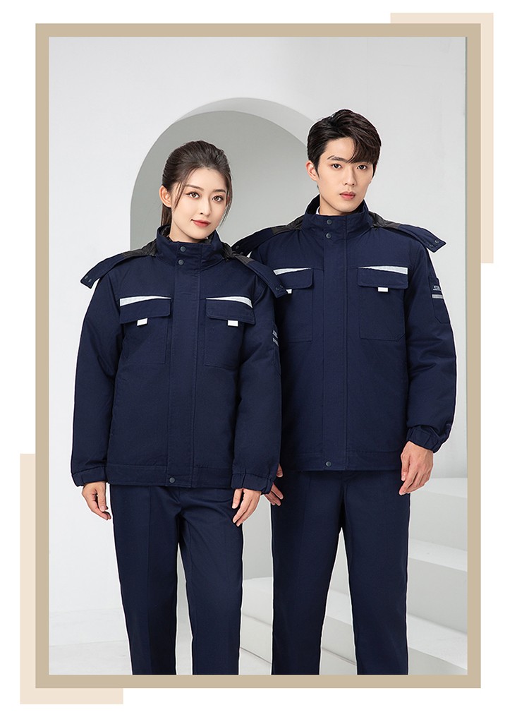 LW-8826 冬季可拆卸工作服棉襖工廠車間員工勞保服加絨加厚棉服工裝定制(圖23)