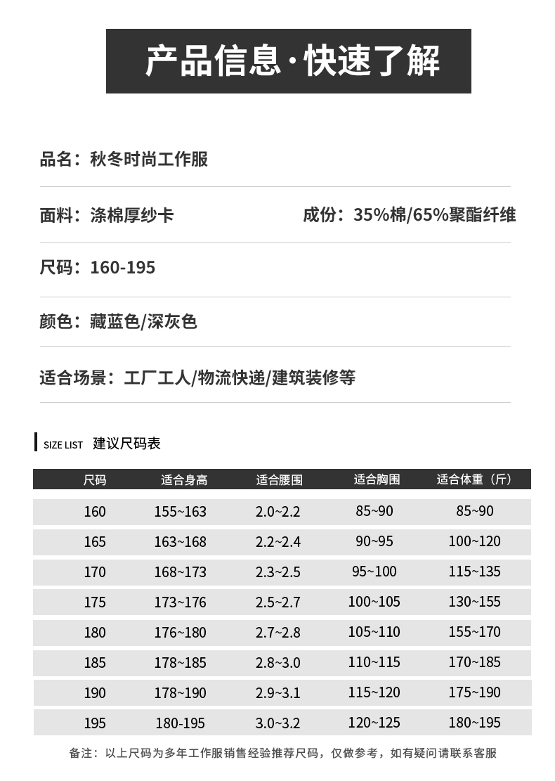 LW-8103 秋季高品質工作服定制車間企業車間工廠廠服時尚立體版型工裝印字(圖14)