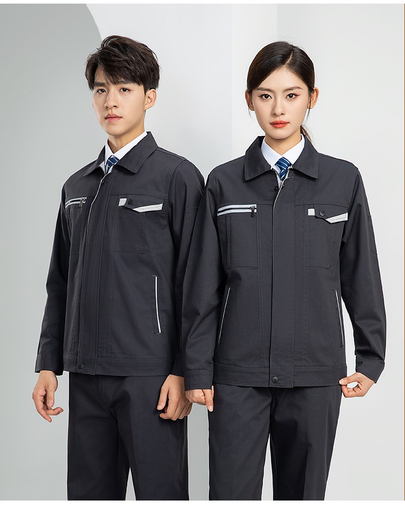 LW-8103 秋季高品質工作服定制車間企業車間工廠廠服時尚立體版型工裝印字(圖21)