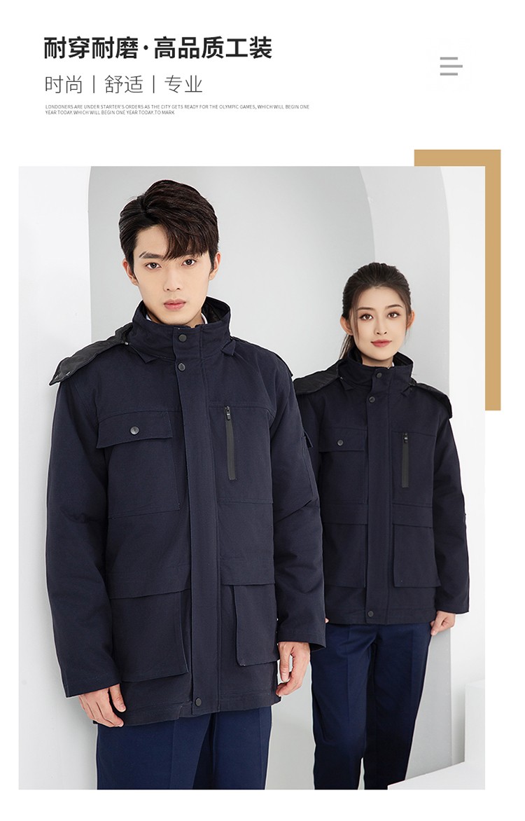 LW-8835 冬季純棉可拆卸工作服棉服定制印字防寒服冷庫棉工人車間加厚棉衣(圖17)
