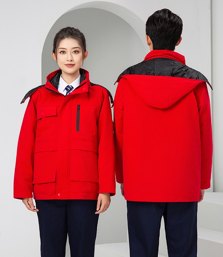 LW-8835 冬季純棉可拆卸工作服棉服定制印字防寒服冷庫棉工人車間加厚棉衣(圖21)