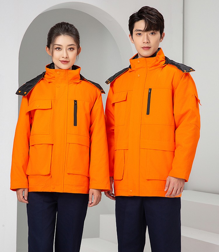 LW-8835 冬季純棉可拆卸工作服棉服定制印字防寒服冷庫棉工人車間加厚棉衣(圖23)