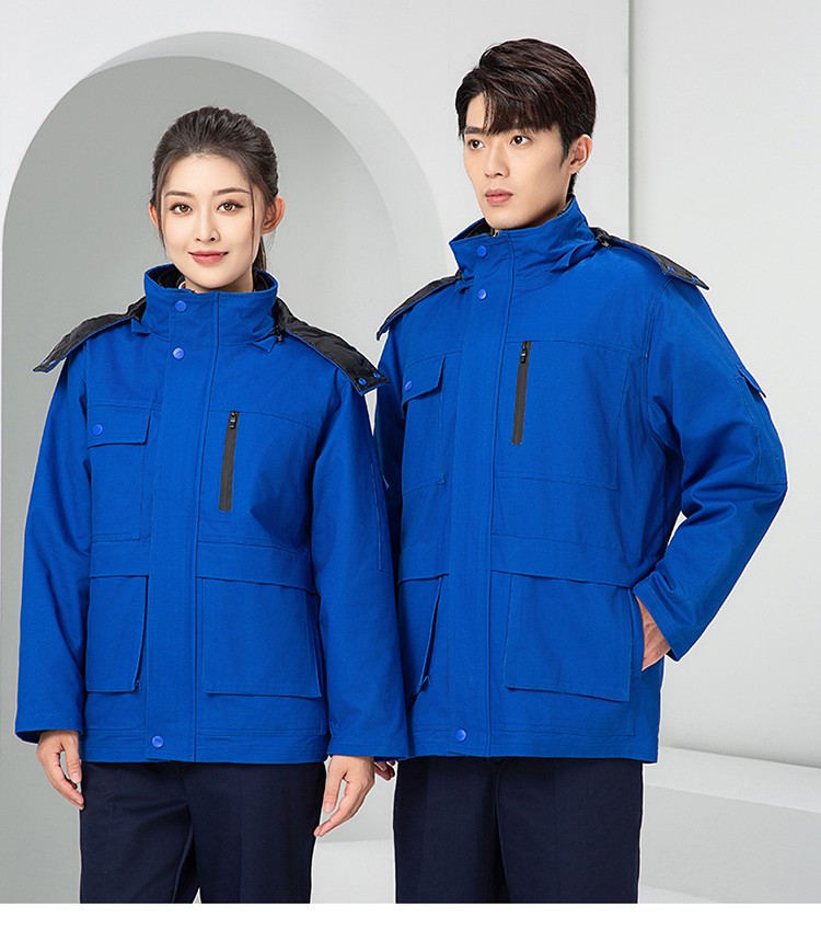 LW-8835 冬季純棉可拆卸工作服棉服定制印字防寒服冷庫棉工人車間加厚棉衣(圖25)