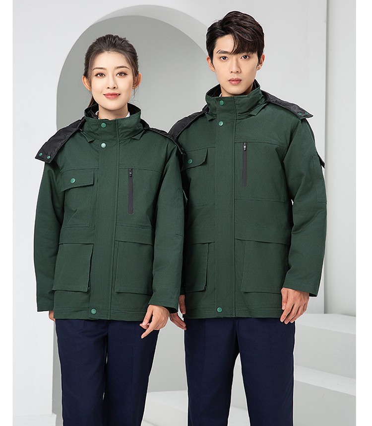 LW-8835 冬季純棉可拆卸工作服棉服定制印字防寒服冷庫棉工人車間加厚棉衣(圖26)