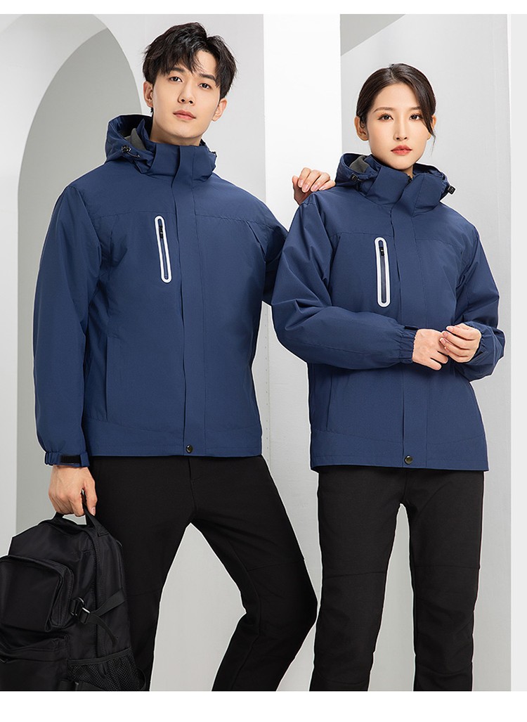 YJ-9806 冬季工作服沖鋒衣定制印logo防風防水加絨加厚工裝外套夾克棉服(圖18)