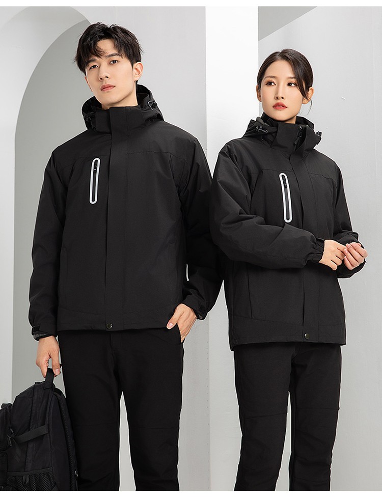 YJ-9806 冬季工作服沖鋒衣定制印logo防風防水加絨加厚工裝外套夾克棉服(圖21)