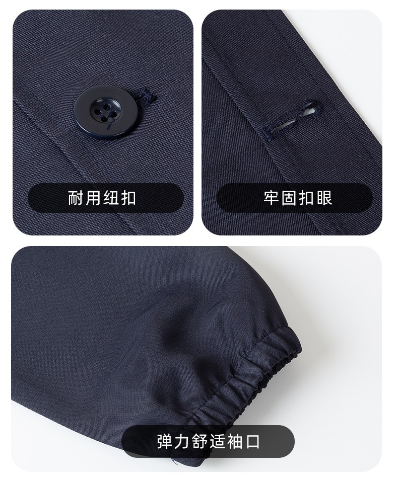 YJ-2302 純色翻領大褂工作服大褂倉庫搬運裝卸服飼養員防塵罩衣食品廠服(圖11)