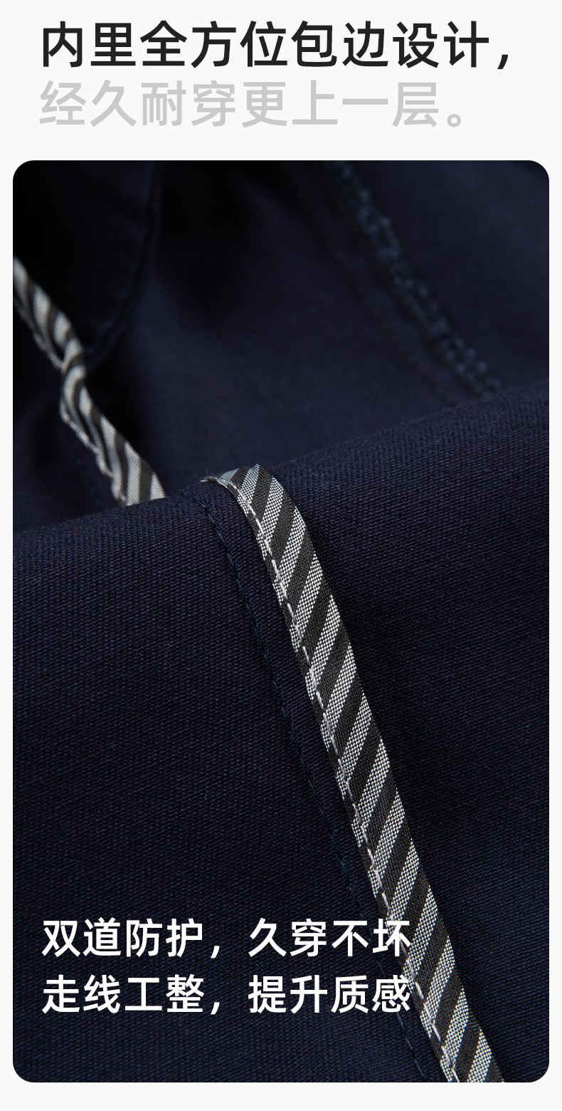 JC-117 純棉春秋工作服套裝男純色全棉加厚耐磨建筑工地電焊機修服定制(圖5)