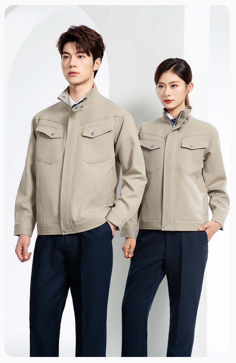 LJ-680011 秋冬高端工作服套裝男防靜電電工工程師電力工廠勞保工服上衣印字(圖15)
